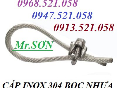 Gọi luôn 0968521058 bán dây cáp Inox 304 bọc nhựa,cáp cột cờ,cáp cầu thang, tay quay ròng rọc cột cờ 6