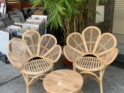 Ghế mây tự nhiên cánh hoa 0