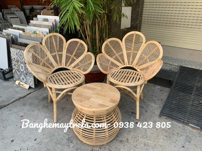 Ghế mây tự nhiên cánh hoa 3