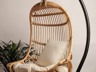 Ghế xích đu đơn mây tre 2