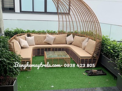 Ghế mây nhựa ngoài trời 6