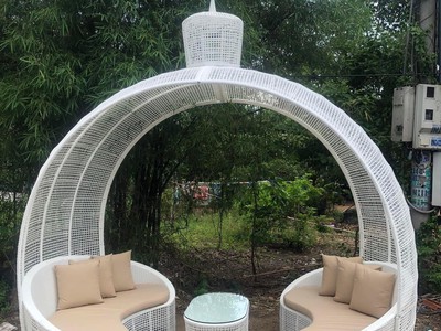 Ghế mây nhựa ngoài trời 4