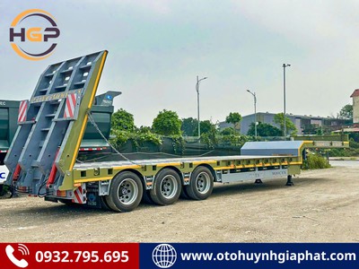 Sơ mi rơ mooc siêu trường diêu trọng TIANRUI 3 trục dài 14.3m - Kèm thang thủy lực 0