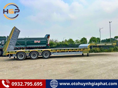 Sơ mi rơ mooc siêu trường diêu trọng TIANRUI 3 trục dài 14.3m - Kèm thang thủy lực 4
