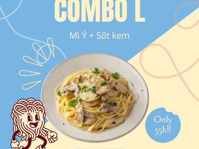 Combo L Mì Ý Sốt Kem 0