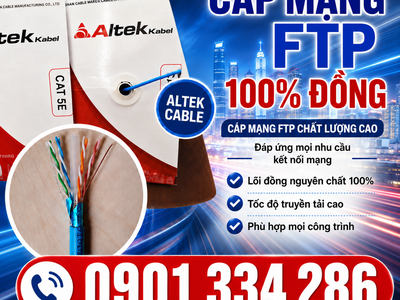 Cáp Mạng Cat5e   Cat6 FTP ALTEK KABEL Đồng 100 0