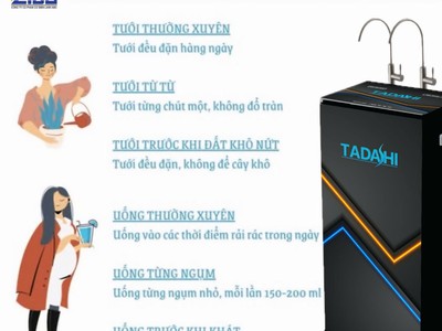 Máy lọc nước RO Tadashi 2 vòi Khoáng-Tinh khiết tiện lợi TAD-10D2A 0