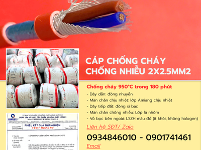 Cáp chống cháy chống nhiễu 2x2.5 E GFT Altek Kabel chính hãng 3