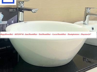 Chính hãng Chậu Rửa Lavabo Inax L-445V L445V Đặt Bàn Tròn, chậu bàn đá 2