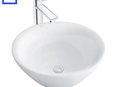 Chính hãng Chậu Rửa Lavabo Inax L-445V L445V Đặt Bàn Tròn, chậu bàn đá 3