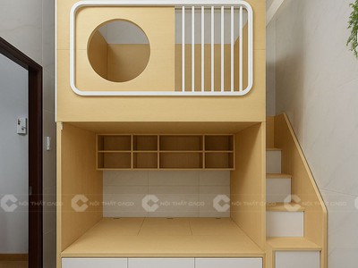 Giường Tầng Gỗ MDF Tối Ưu Không Gian Cho Bé 2