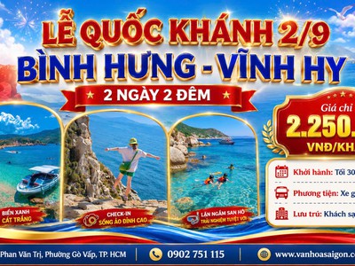 Lễ Quốc Khánh 2/9 Đảo Bình Hưng Vịnh Vĩnh Hy 2 Ngày 2 Đêm 0
