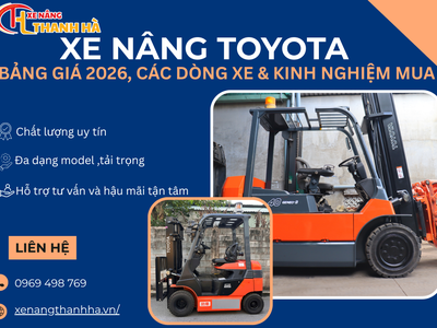 Xe nâng Toyota được sử dụng phổ biến trong nhà máy, kho hàng và logistics nhờ có nhiều dòng xe nâng 0
