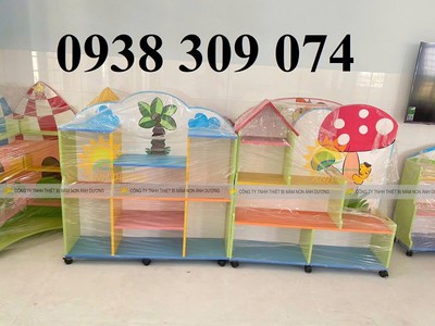 Kệ đựng đồ chơi học liệu mầm non, kệ đồ chơi mầm non 4