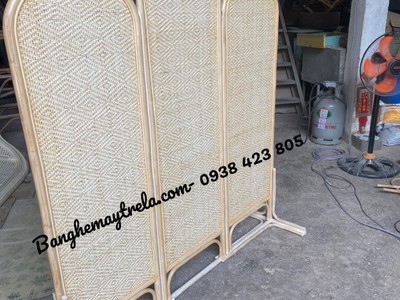 Bình phong mây trám đan kín 1