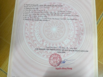 Cần bán đất thôn văn thủy 1, cam phước tây, cam lâm, khánh hòa 2