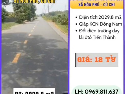 Chính chủ bán 2 lô đất mặt tiền củ chi tphcm , giá tốt 1