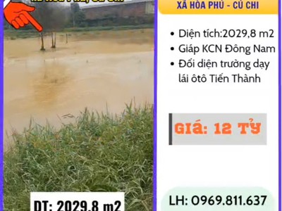 Chính chủ bán 2 lô đất mặt tiền củ chi tphcm , giá tốt 0