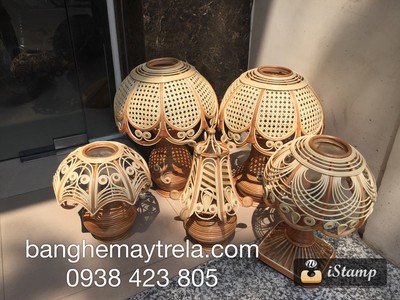 Đèn ngủ để bàn mây tre 0
