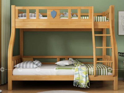 Giường Tầng Gỗ Tự Nhiên Chắc Chắn Cho Bé 1
