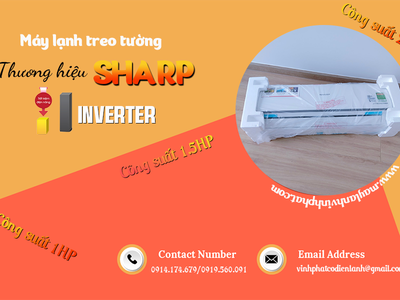 Điều hòa treo tường SHARP Inverter: công suất 1HP, 1.5HP, 2HP giá rẻ 0