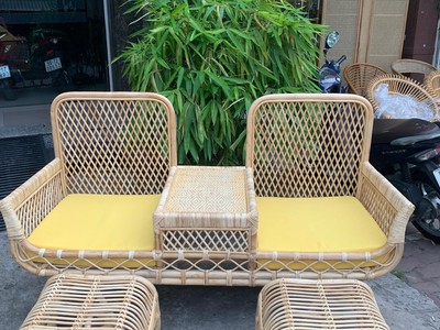 Ghế mây đôi tự nhiên decor 4