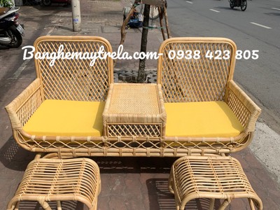 Ghế mây đôi tự nhiên decor 5