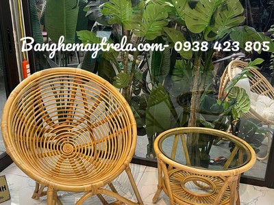 Bàn ghế mây đọc sách phòng ngủ 2