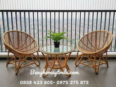 Bàn ghế mây đọc sách phòng ngủ 4