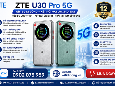Sắm ngay siêu phẩm ZTE U30 Pro 5G 0
