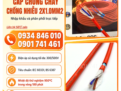 Cáp chống cháy chống nhiễu 2x1.0 E GFT Altek Kabel 2