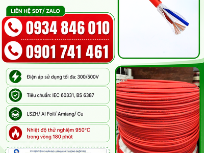 Cáp chống cháy chống nhiễu 2x1.0 E GFT Altek Kabel 3