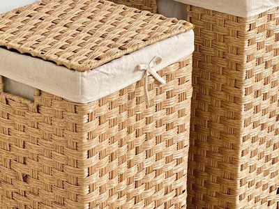 Giỏ vuông đựng đồ giả mây 2