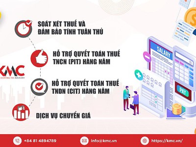 Công Ty TNHH Tư Vấn KMC - cung cấp các dịch vụ tư vấn và soát xét thuế uy tín 0