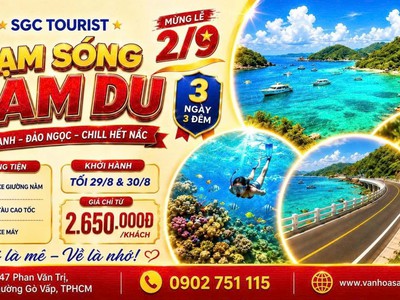 Đảo Nam Du 3N3Đ  LỄ 2/9 0