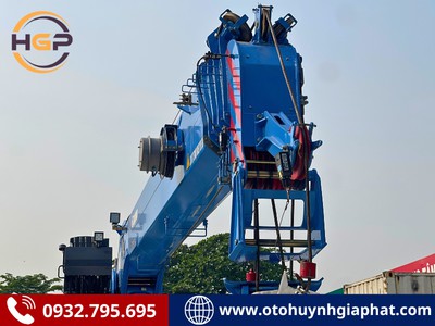 Xe tải Howo 4 chân gắn cẩu 20 tấn cabin TX350 4
