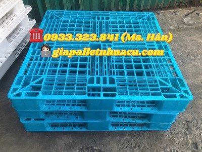 Cần Kho Rộng - Thanh Lý Gấp Pallet Nhựa 1000x1000x120mm Màu Xanh Giá Rẻ Vô Địch 1