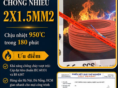 Cáp chống cháy chống nhiễu 2x1.5 Altek Kabel sẵn HCM, Đồng Nai, Bình Dương 1