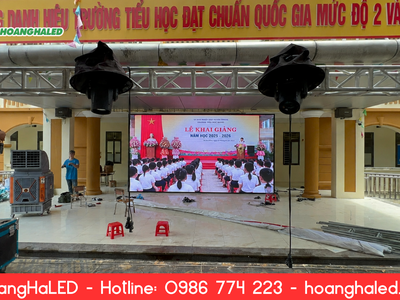 Lắp Đặt Màn Hình LED P4 3840Hz Tại Trường Tiểu Học Minh Châu 1