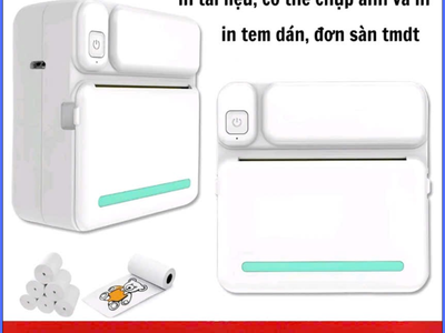 Máy In Nhiệt MiNi Kết Nối Bluetooth , In Tem Dán, In Đơn Hàng, Hình Ảnh, Mã Vận Đơn - Máy In Nhiệt 8