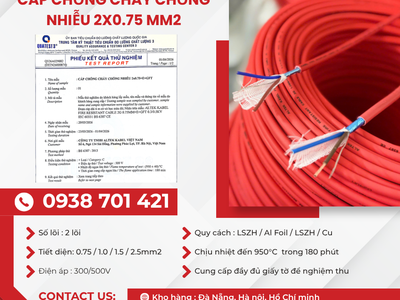 Cáp chống cháy chống nhiễu Altek Kabel 2x0.75mm phân phối Bắc Ninh, Bắc Giang 0