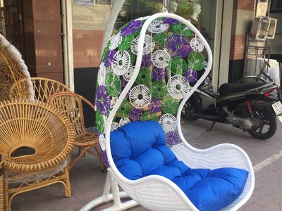 Xích đu mây nhựa ban công 0