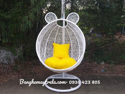 Xích đu mây nhựa ban công 1