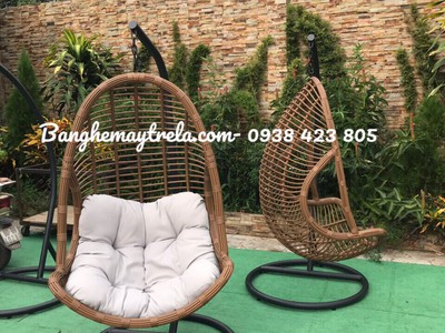 Xích đu mây nhựa ban công 6