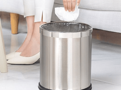 Thùng Rác Inox Không Nắp Cho Văn Phòng   Gọn Gàng Và Hiện Đại 0
