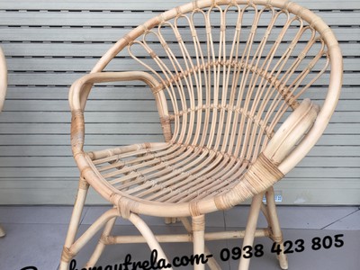 Ghế mây nhỏ đuôi công 8