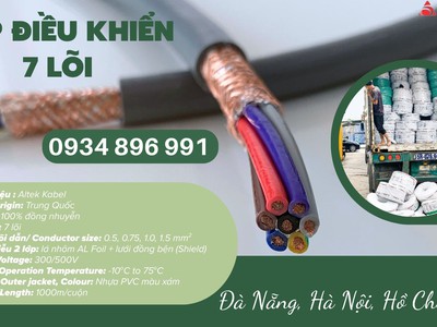 Cáp Tín Hiệu 7 Lõi Chống Nhiễu Cho Tủ Điện Sẵn Kho TP.HCM, Bình Dương, Đồng Nai, Long An 2