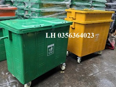 Xe thép 660 lit nắp kín 1