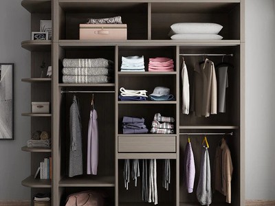 Tủ Quần Áo Cánh Lùa MDF Có Kệ Trang Trí Hiện Đại 2
