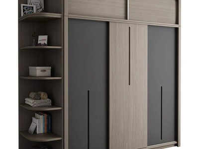 Tủ Quần Áo Cánh Lùa MDF Có Kệ Trang Trí Hiện Đại 1